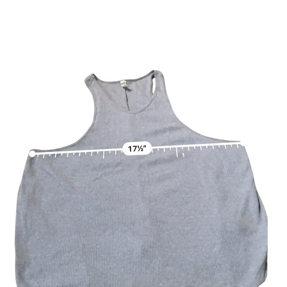 Free People Intimately FP Ribbed V-Neck Tank Top Women's Medium Gray Layering - Picture 7 of 8